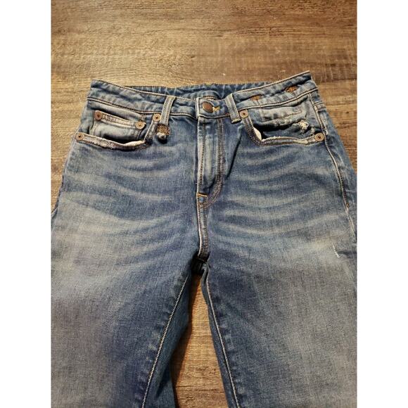 R13 Jeans Alison Skinny In Crosby Stretch Sz 25 Sioux Crispy R13W0005-890 - - Picture 12 of 14